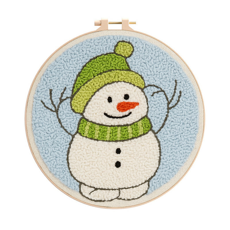 Little Snowman Punch Needle Kit - Cute Christmas Hanging | Easy Handma ...