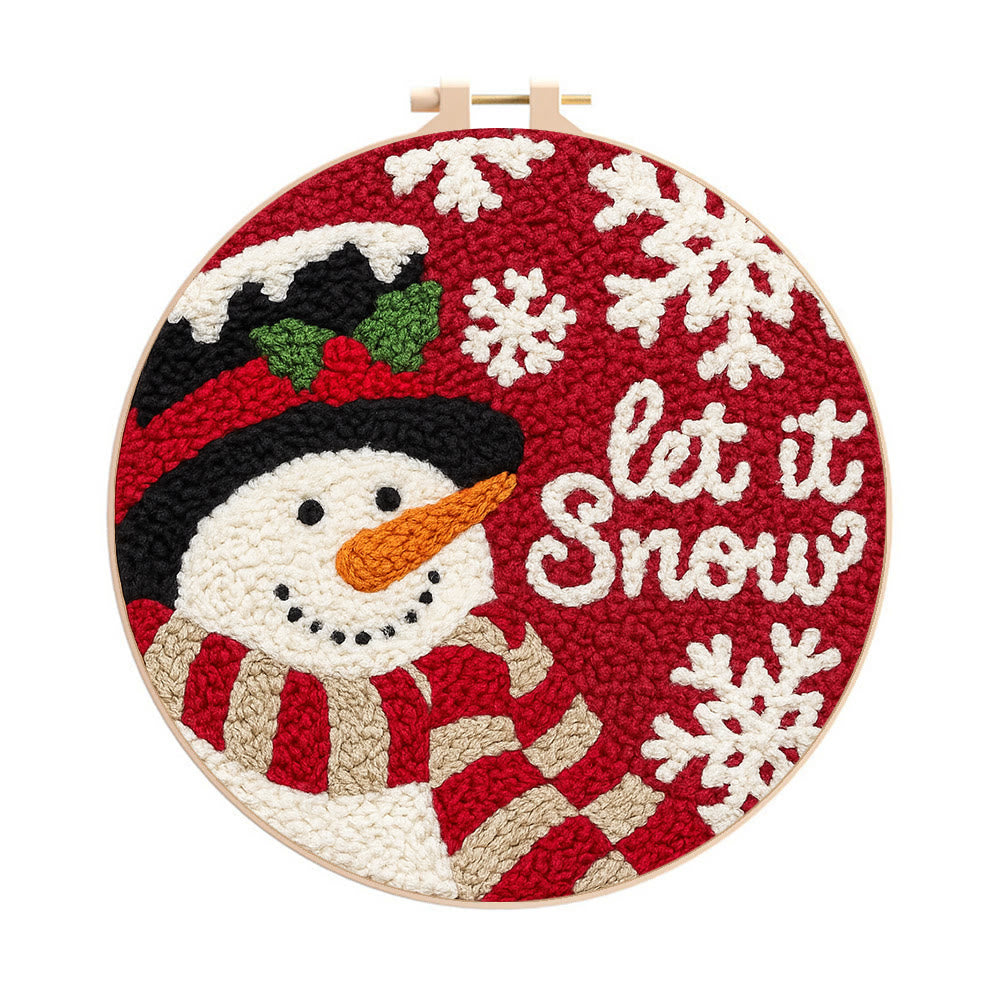 Happy Snowman Punch Needle Kit - Diy Christmas Collection | Christmas ...