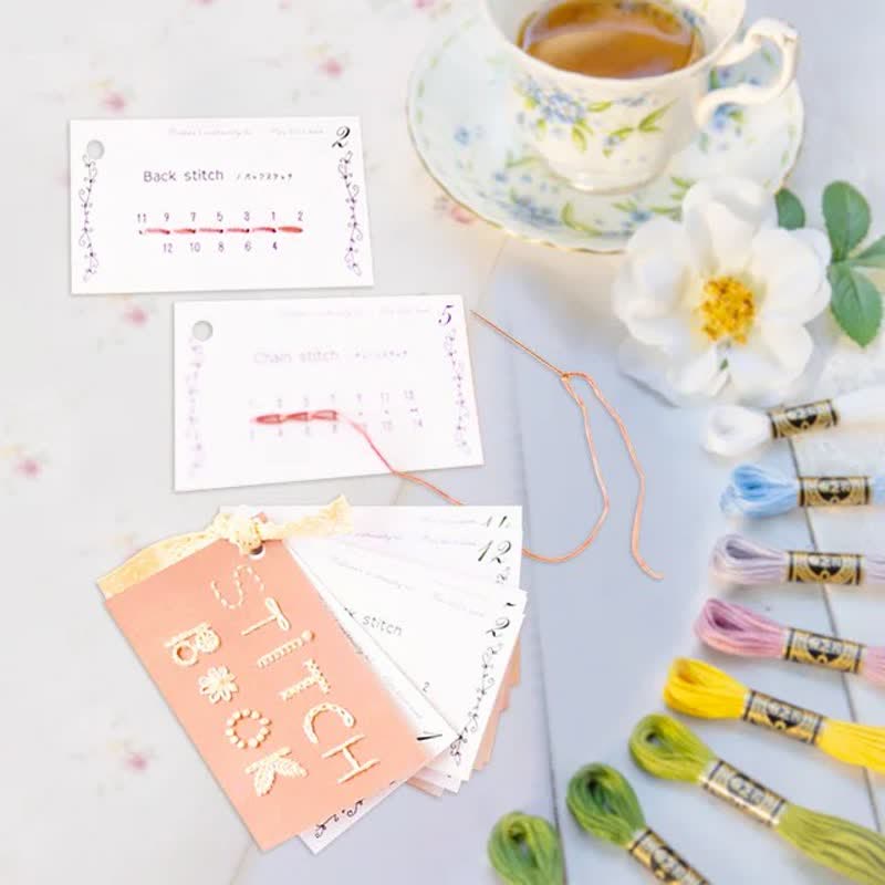 Rubbyoo Embroidery Stitch Book Kit - Basic Embroidery Stitches | Starter Learning Practice Set | Diy Needlepoint Crafts - image 5