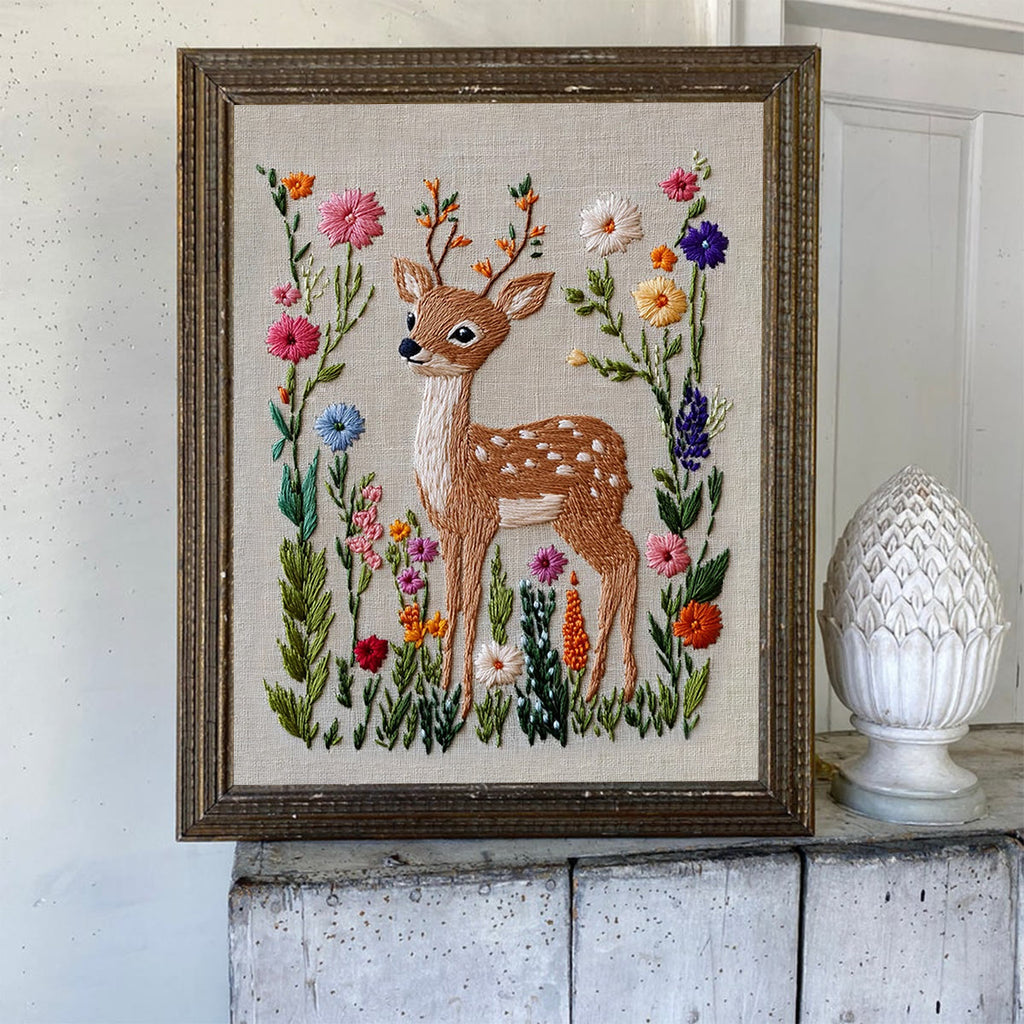 Rubbyoo Embroidery Kit-  Flowers Deer - image 6