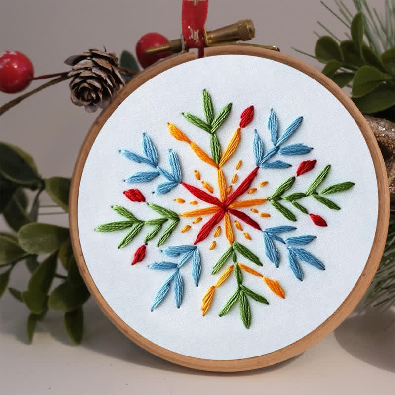 Rubbyoo Embroidery Kit - Festive Snowflake - image 1