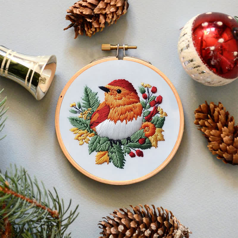 Rubbyoo Embroidery Kit - Little Robin Bird - image 3