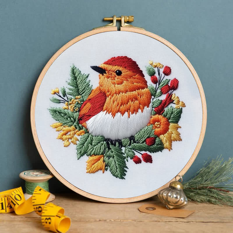 Rubbyoo Embroidery Kit - Little Robin Bird - image 2
