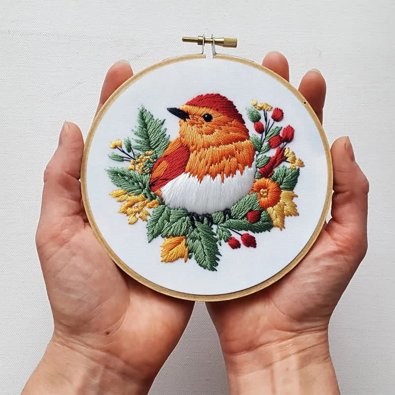Rubbyoo Embroidery Kit - Little Robin Bird - image 4