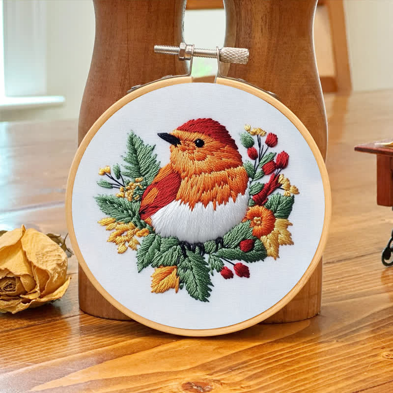 Rubbyoo Embroidery Kit - Little Robin Bird - image 6
