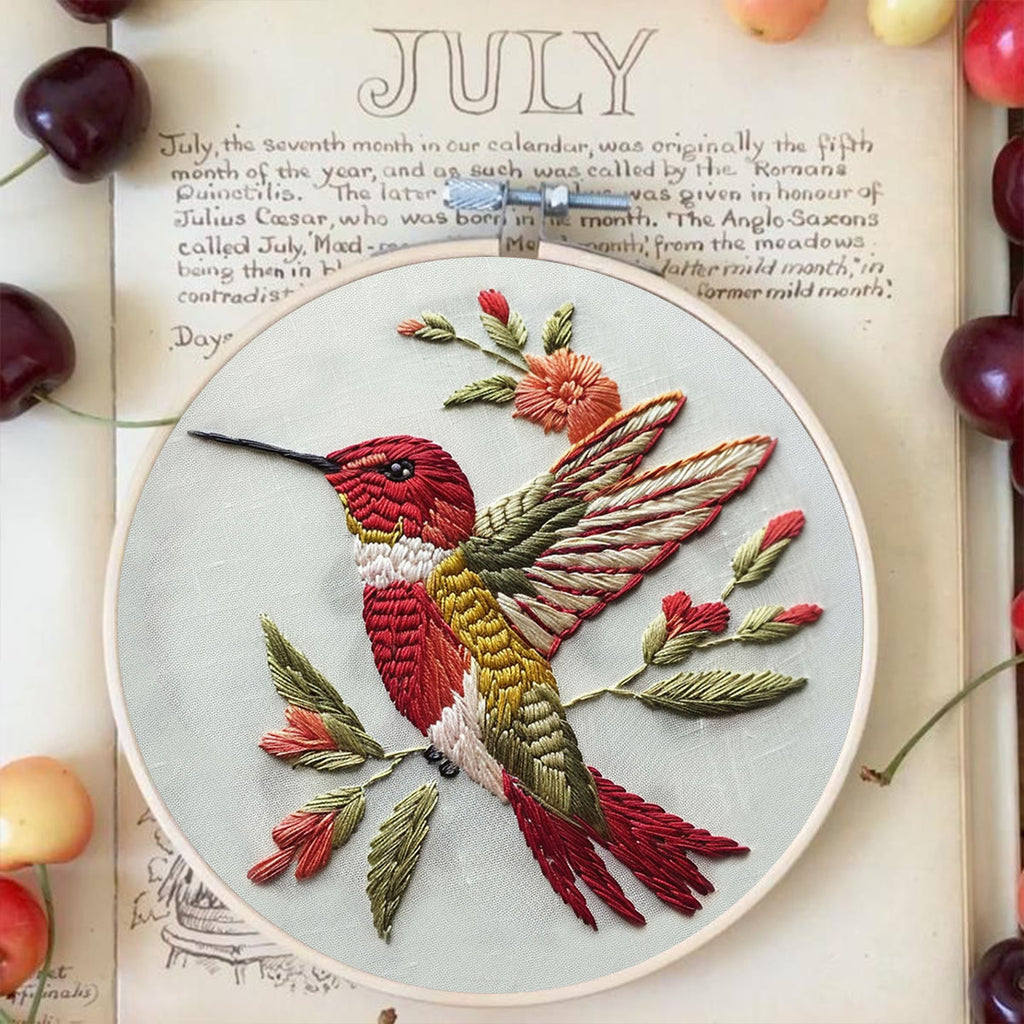 Rubbyoo Embroidery Kit -   Little Red Bird - image 2
