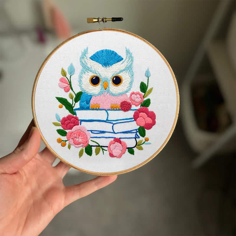 Rubbyoo Embroidery Kit - Owl Loves Reading - image 4