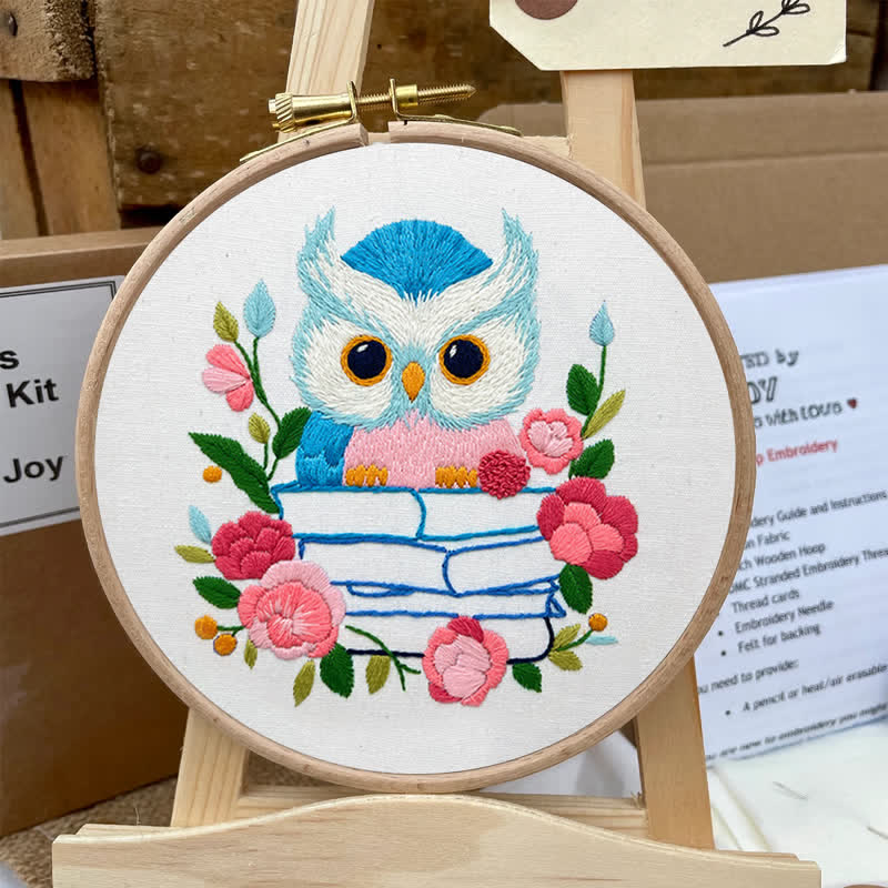 Rubbyoo Embroidery Kit - Owl Loves Reading - image 12