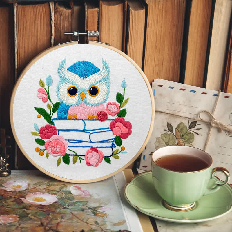 Rubbyoo Embroidery Kit - Owl Loves Reading - image 14