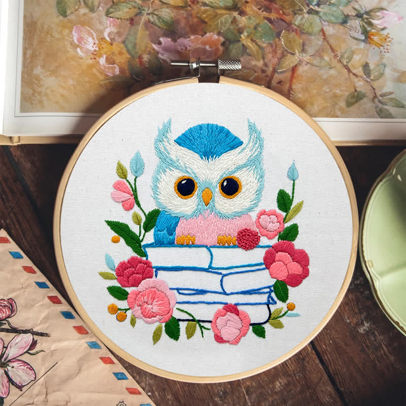 Rubbyoo Embroidery Kit - Owl Loves Reading - image 15