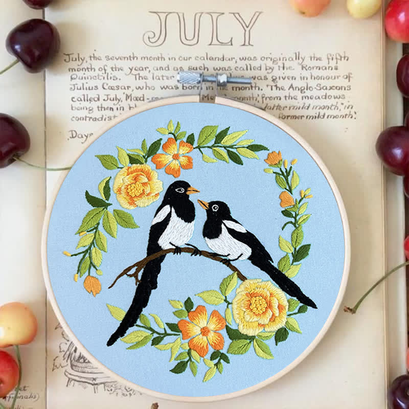 Rubbyoo Embroidery Kit - Love Birds And Flowers - image 5