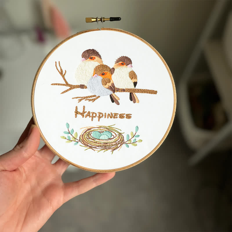 Rubbyoo Embroidery Kit - Happy Bird Family - image 4