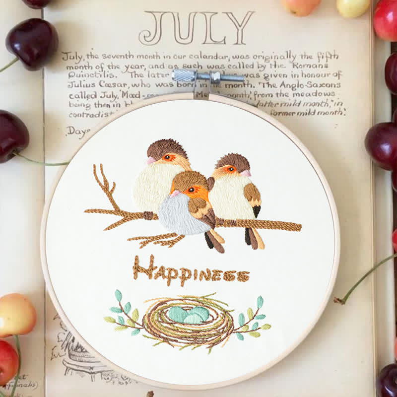 Rubbyoo Embroidery Kit - Happy Bird Family - image 6