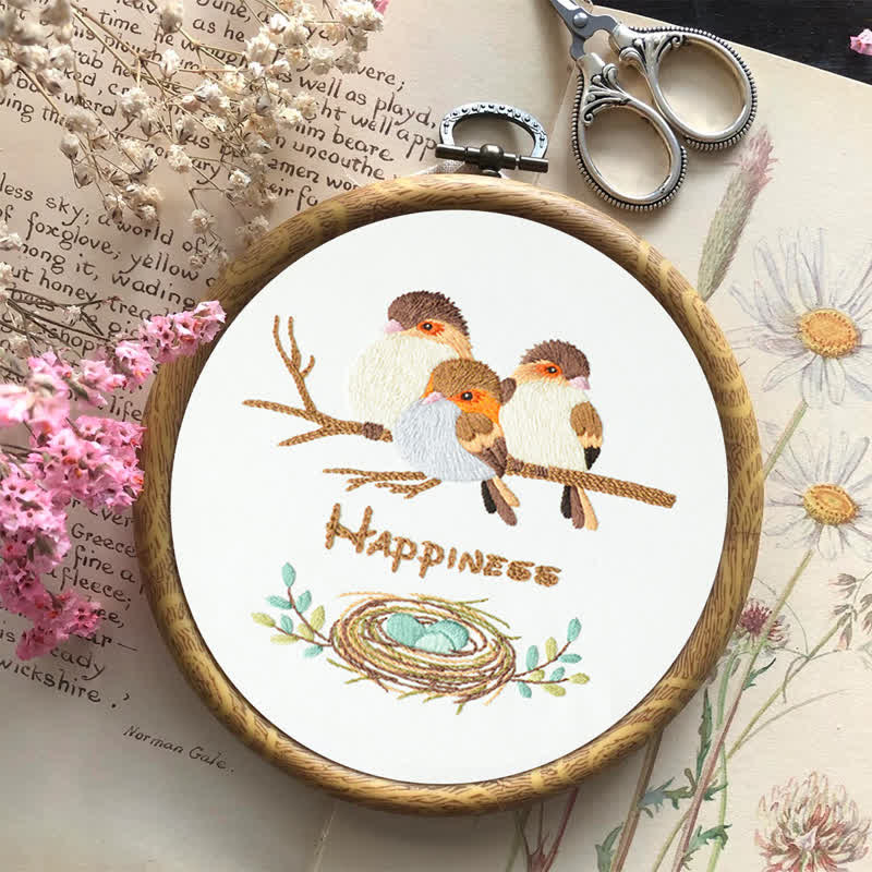 Rubbyoo Embroidery Kit - Happy Bird Family - image 17