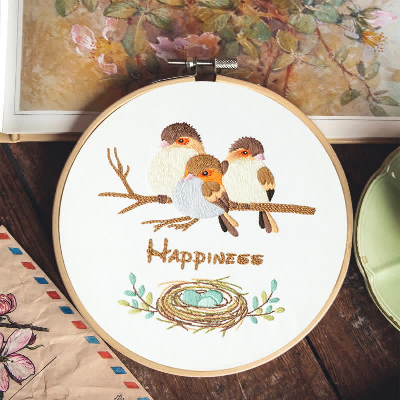 Rubbyoo Embroidery Kit - Happy Bird Family - image 15