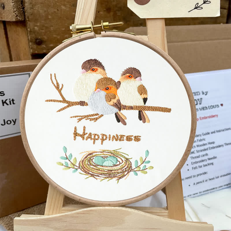 Rubbyoo Embroidery Kit - Happy Bird Family - image 11
