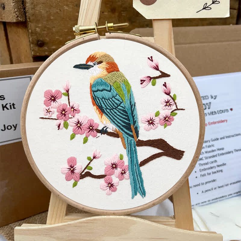 Rubbyoo Embroidery Kit - Birds On Plum Blossom Branch - image 7