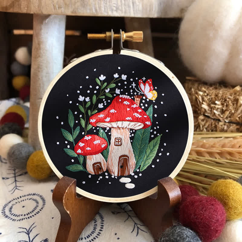 Rubbyoo Embroidery Kit - "Magic mushrooms" - image 5