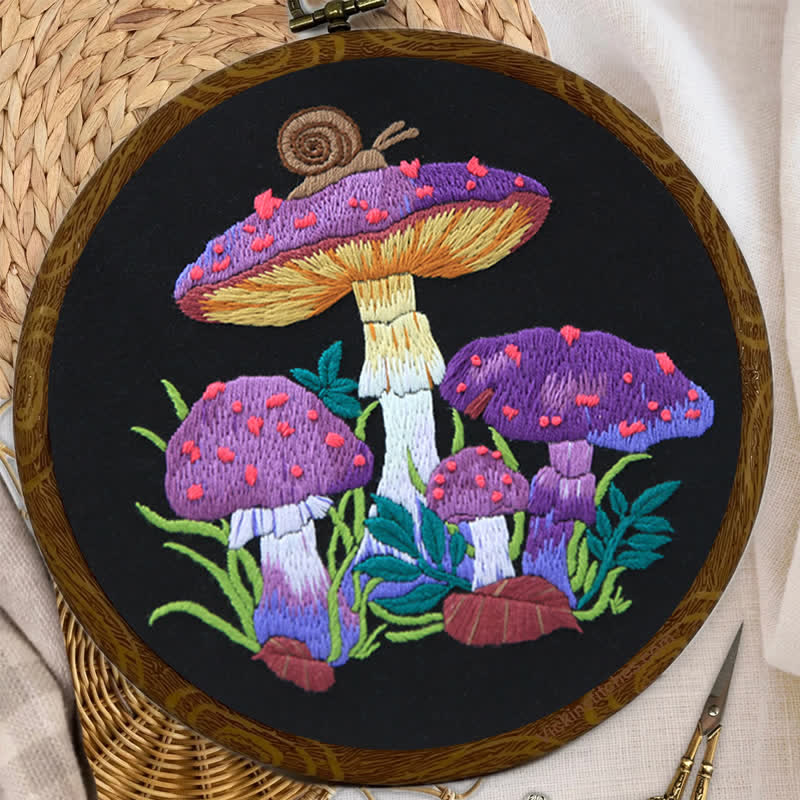 Rubbyoo Embroidery Kit -  Purple Mushroom Fantasy - image 11