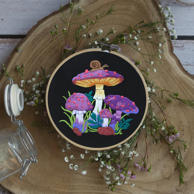 Rubbyoo Embroidery Kit -  Purple Mushroom Fantasy - image 14