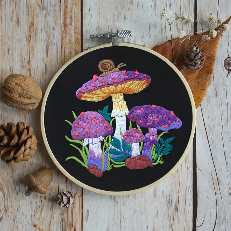 Rubbyoo Embroidery Kit -  Purple Mushroom Fantasy - image 15