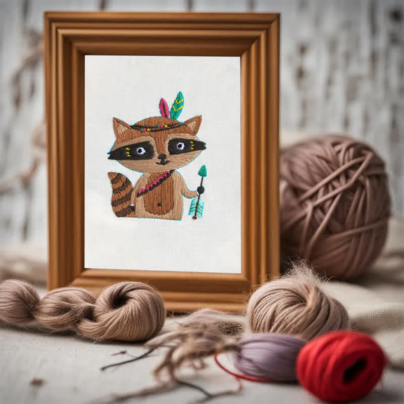 Rubbyoo Embroidery Kit - Raccoon Cub - image 8