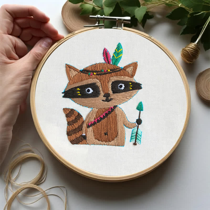 Rubbyoo Embroidery Kit - Raccoon Cub - image 13