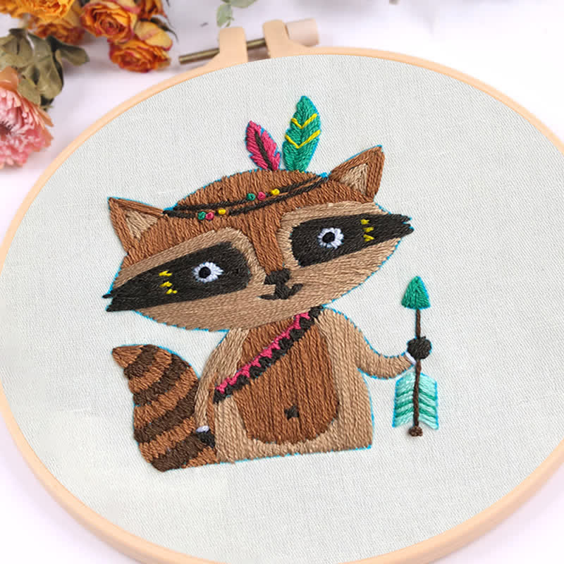 Rubbyoo Embroidery Kit - Raccoon Cub - image 17