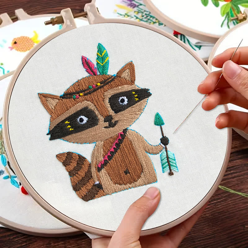 Rubbyoo Embroidery Kit - Raccoon Cub - image 20