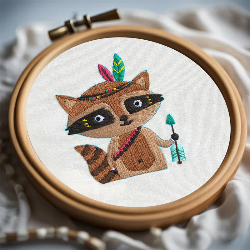 Rubbyoo Embroidery Kit - Raccoon Cub - image 16