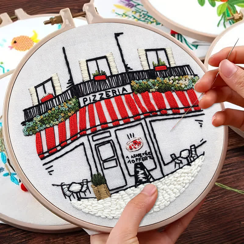 Rubbyoo Embroidery Kit - DIY Pizza Store - image 10