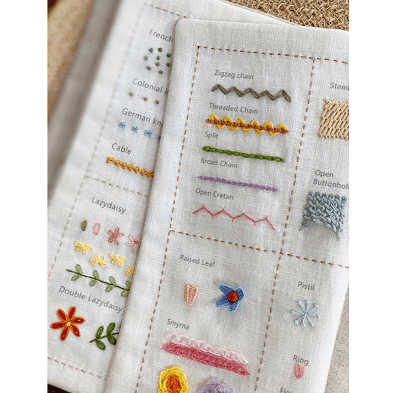 Stitch Book - Ready to French Embroidery by yourself on Pre-Printed Linen Fabric - image 7