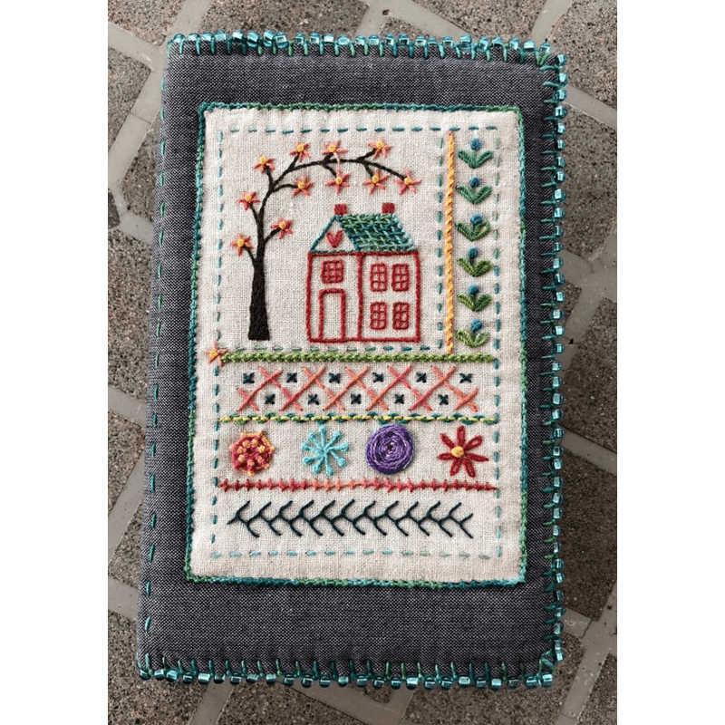 Stitch Book - Ready to French Embroidery by yourself on Pre-Printed Linen Fabric - Needlework book + sewing box - image 1