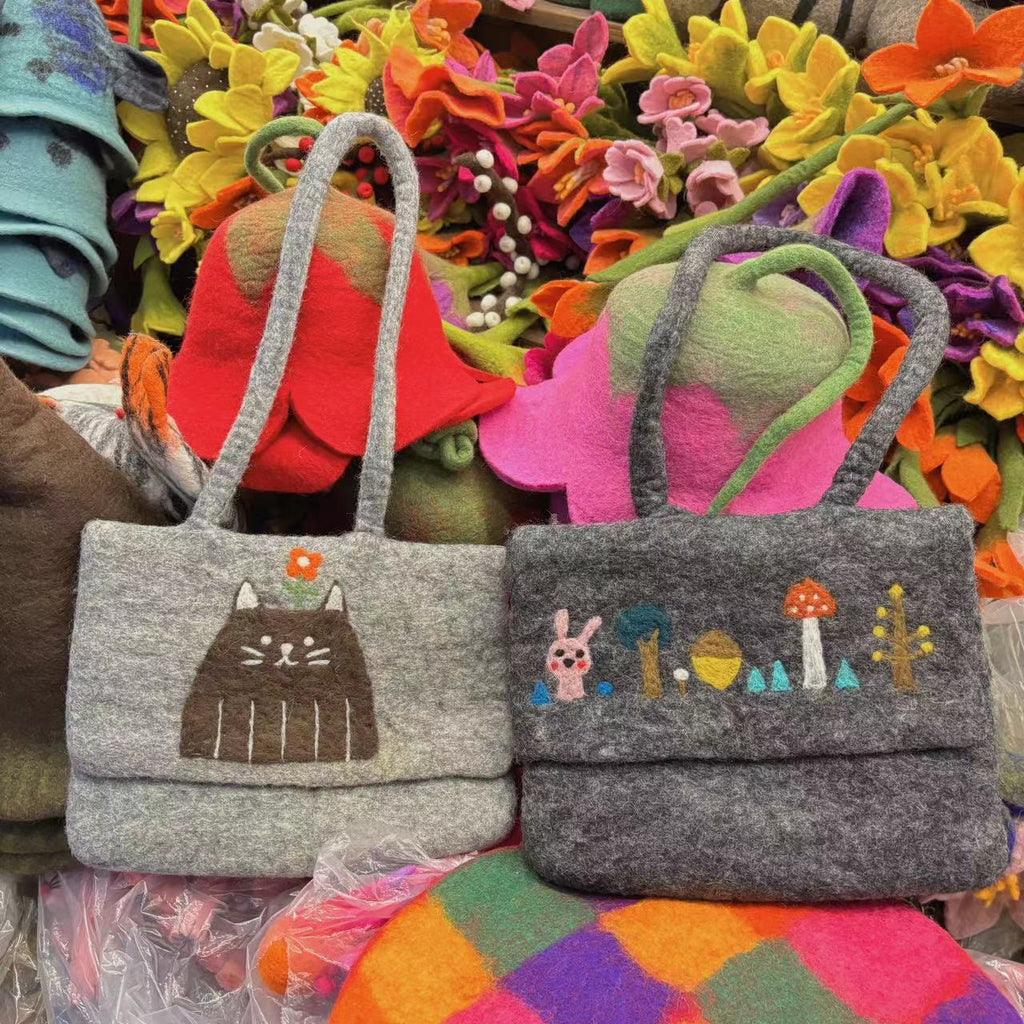  Needle Felted Bag - Cute Design Crafts | Fashion Dual-purpose Bag - image 0