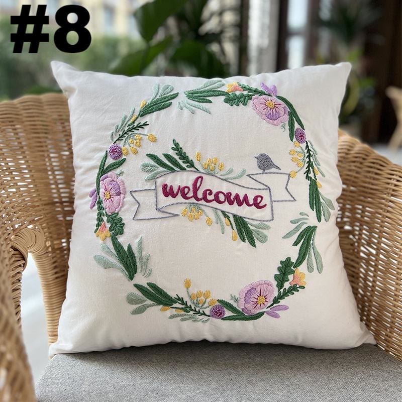 Embroidered Pillow Case Kits  | Wedding Living Room Gift | Diy Sewing Cushion Cover - #8 - image 7