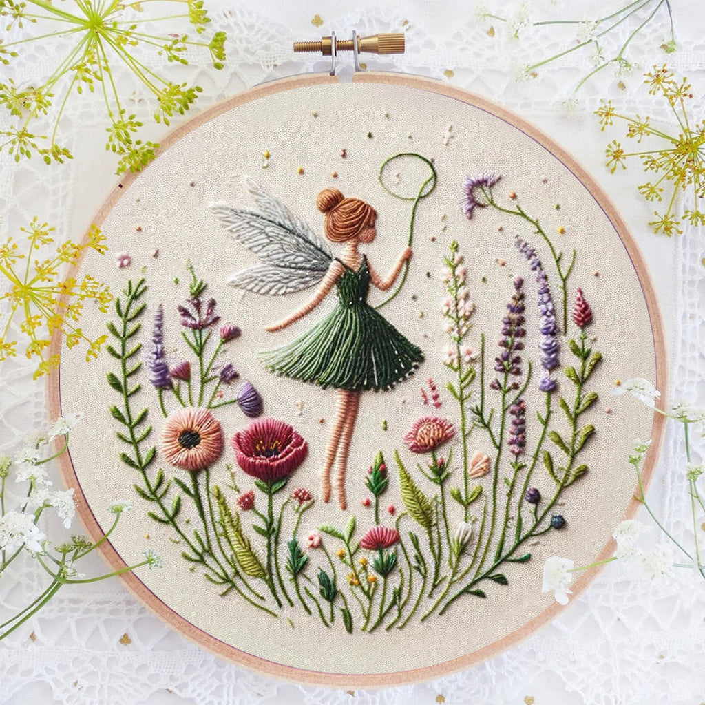 Rubbyoo Embroidery Kit - Dancing Flower Fairy |  Ideal Artwork For Friends - image 5