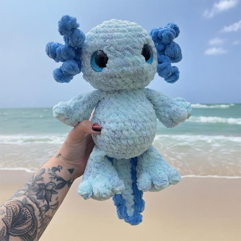 Diy Handmade Baby Axolotl Crochet Kit - Plush Crochet Toy | Creative Sewing Craft  - B - image 2