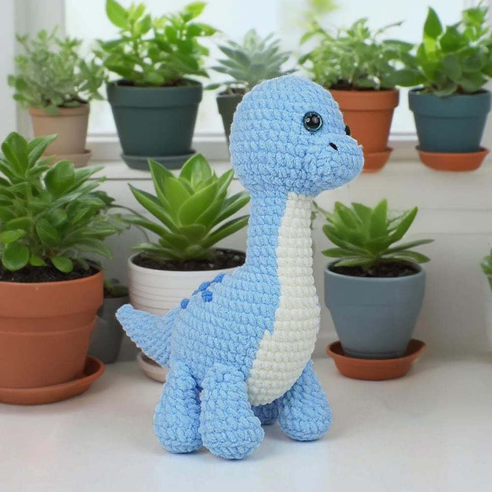 Diy Handmade Dinosaur Series Crochet Kit - Colourful Crochet Doll | Unique Gifts For Kids - image 3