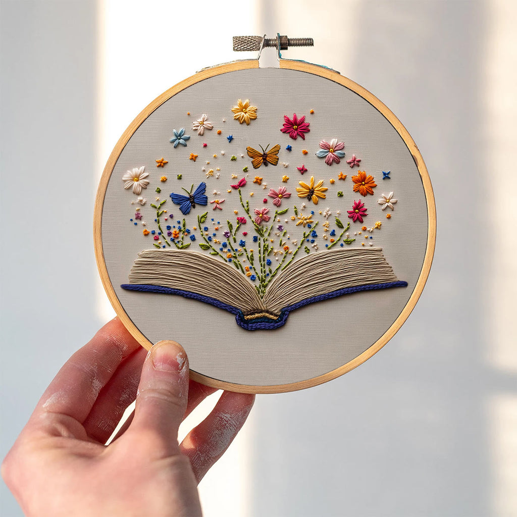 Rubbyoo Embroidery Kit - Butterflies With Blooming Book |  Stitch Set For Beginner  - image 8