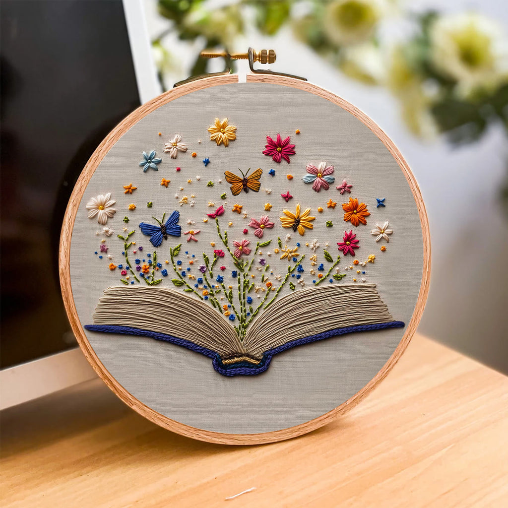 Rubbyoo Embroidery Kit - Butterflies With Blooming Book |  Stitch Set For Beginner  - image 9