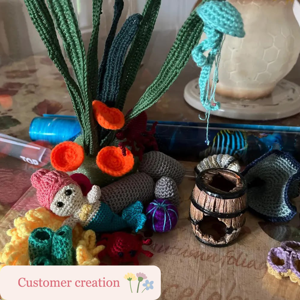 Diy Handmade Mermaid Crochet  Kit - Nice Gifts For Her | Perfect For Bag Pendant - image 5