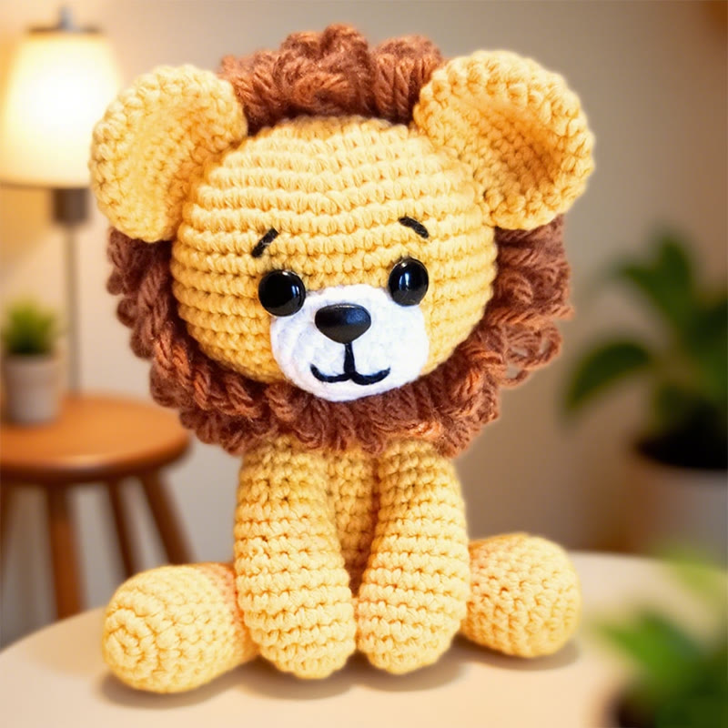 Diy Handmade Little Lion Crochet Kit - Lovely Animal Handicraft | Easy Adornment Craft - image 1