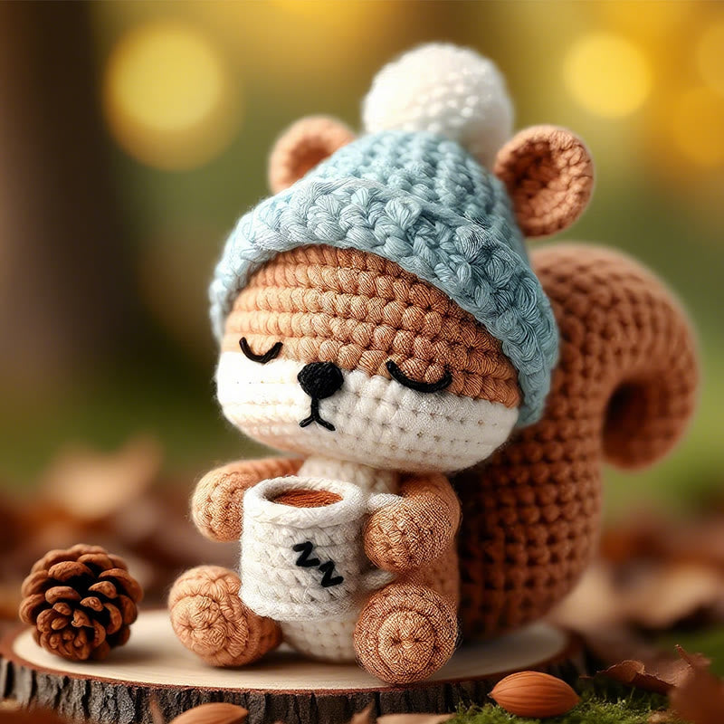 Diy Handmade Sleepy Squirrel Crochet Kit - Cute Sewing Doll | Perfect For Handmade Beginner - image 3