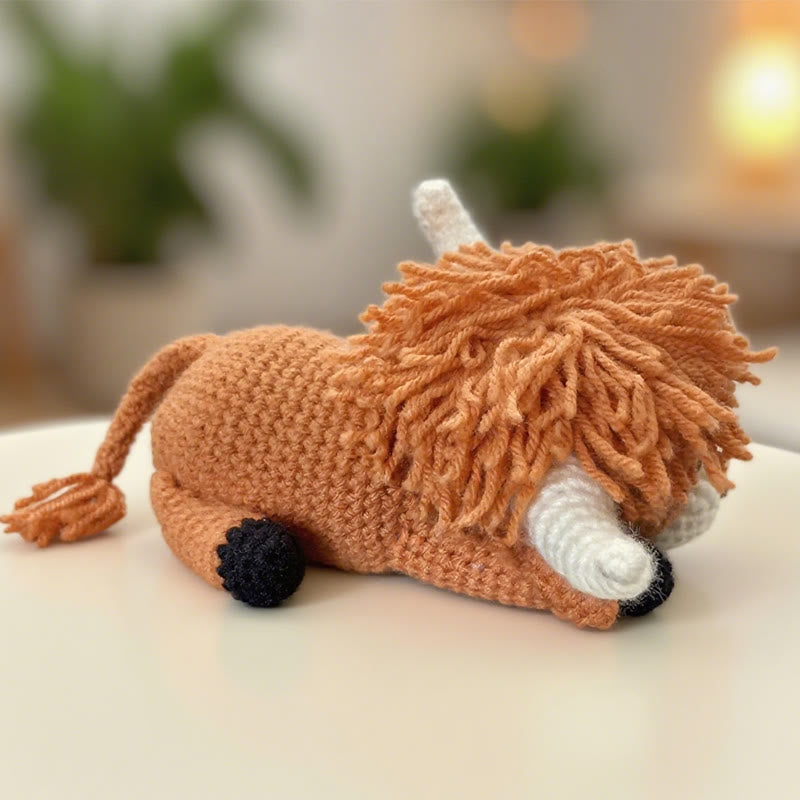 Diy Handmade Lazy Cow Crochet Kit - Cute Needle Handicraft |  Crocheted Doll Gifts - image 3