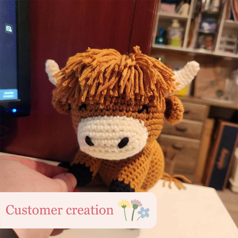 Diy Handmade Lazy Cow Crochet Kit - Cute Needle Handicraft |  Crocheted Doll Gifts - image 6