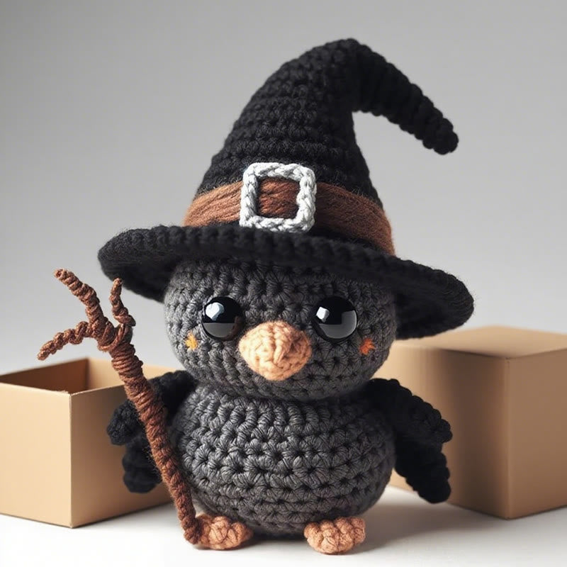 Diy Handmade Magical Wizard Raven Crochet Kit - Perfect Halloweem Gifts | Mini Backpack Accessories - Diy Handmade Magical Wizard Raven Crochet Kit - image 0