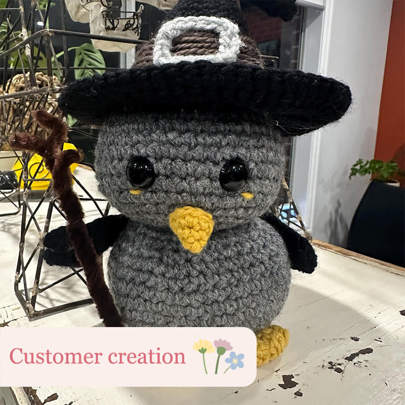 Diy Handmade Magical Wizard Raven Crochet Kit - Perfect Halloweem Gifts | Mini Backpack Accessories - image 7