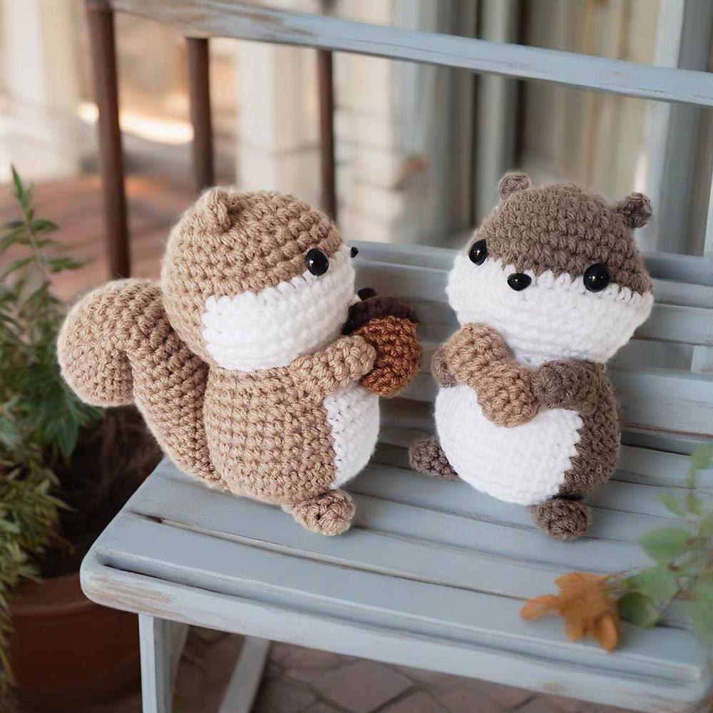Diy Handmade Squirrel Series Crochet Kit - Crocheted Animal Doll | Adorable Gift For Kids - image 2