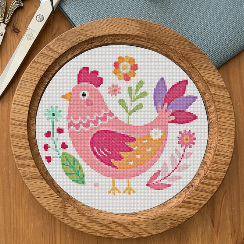  Cross Stitch Kit - Floral Hen | Cosy Sewing Artwork | Wall Hanging Craft - image 8
