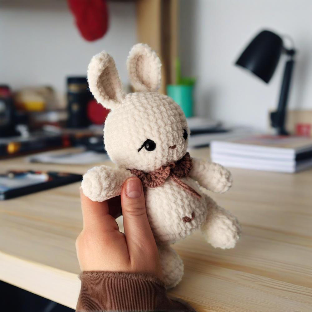 Diy Handmade Lovely Bunny Crochet Kit - Fashion Bag Pendant | Handmade Baby Toys  - image 1